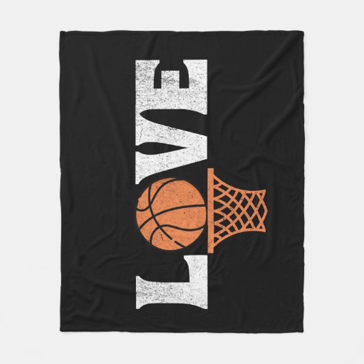 Basketball Love Fleece Deken (Voorkant)