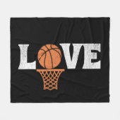 Basketball Love Fleece Deken (Voorkant (Horizontaal))