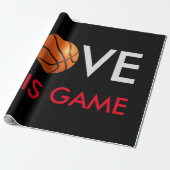 Basketball Love Game Cadeaupapier (Uitgerold)