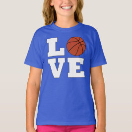Basketball LOVE Girls Basketball Player Jersey T-shirt