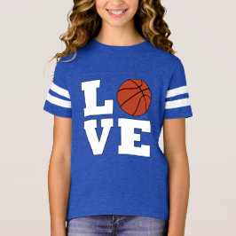 Basketball LOVE Girls Basketball Player Jersey T-shirt