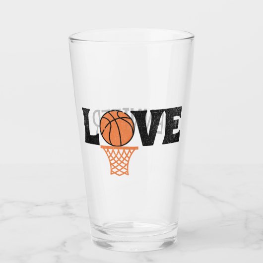 Basketball Love Glas (Voorkant)