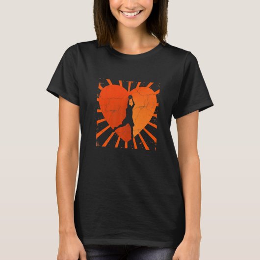 Basketball Love Hoops Ball Life Bball Dunk Heart T-shirt (Voorkant)