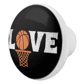 Basketball Love Keramische Knop (Rechts)