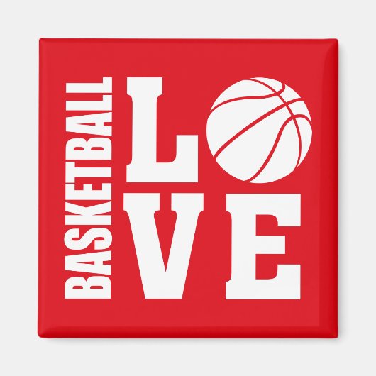 Basketball Love Magneet (Voorkant)