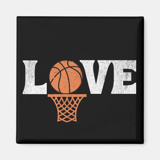 Basketball Love Magneet (Voorkant)