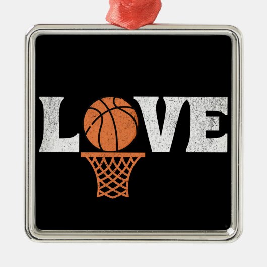 Basketball Love Metalen Ornament (Voorkant)