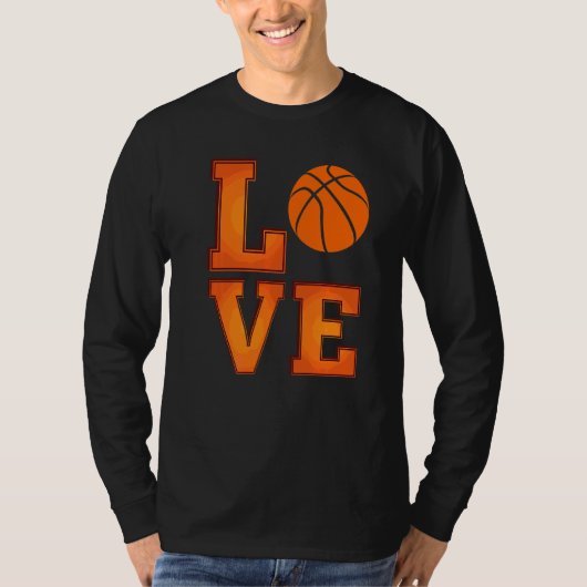 Basketball Love Spelers Fun Team Mannen Vrouwen T-shirt (Voorkant)