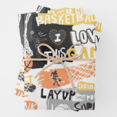 Basketball Lover Patroon Inpakpapier Vel (In situ)