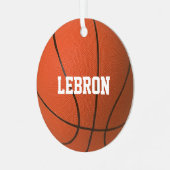 Basketball Lover Persoonlijk Ornament (Voorkant links)