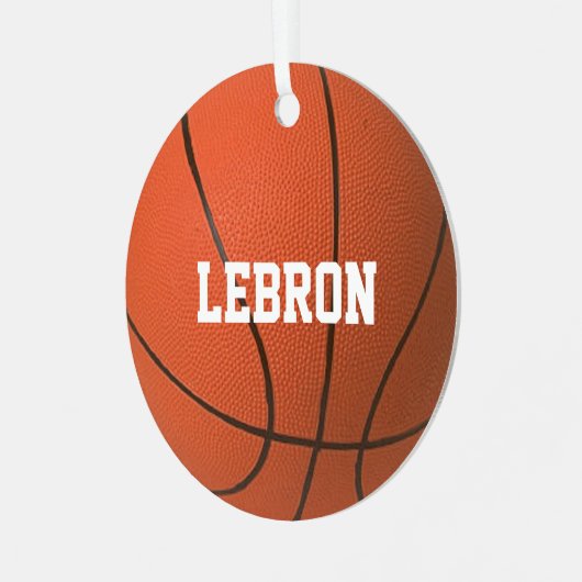 Basketball Lover Persoonlijk Ornament (Voorkant links)