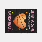 Basketball Lover Women geeft gewoon een meisje dat Fleece Deken (Voorkant (Horizontaal))