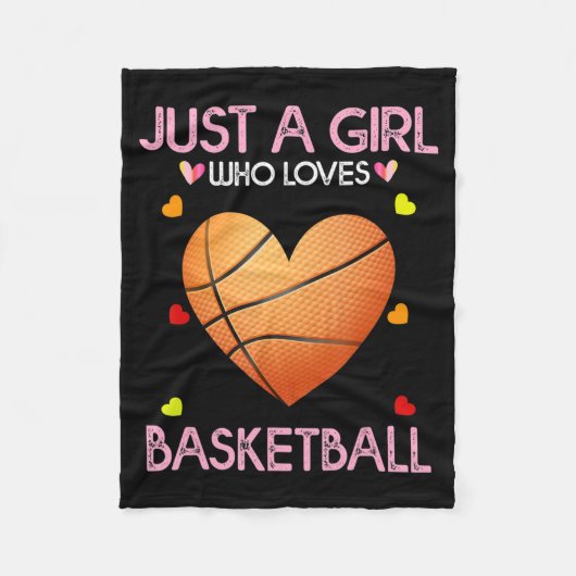 Basketball Lover Women geeft gewoon een meisje dat Fleece Deken (Voorkant)