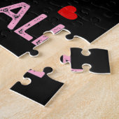 Basketball Lover Women geeft gewoon een meisje dat Legpuzzel (Zijkant)