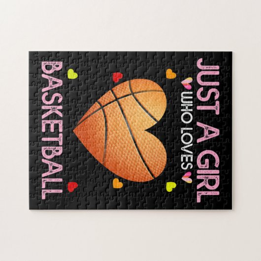 Basketball Lover Women geeft gewoon een meisje dat Legpuzzel (Horizontaal)