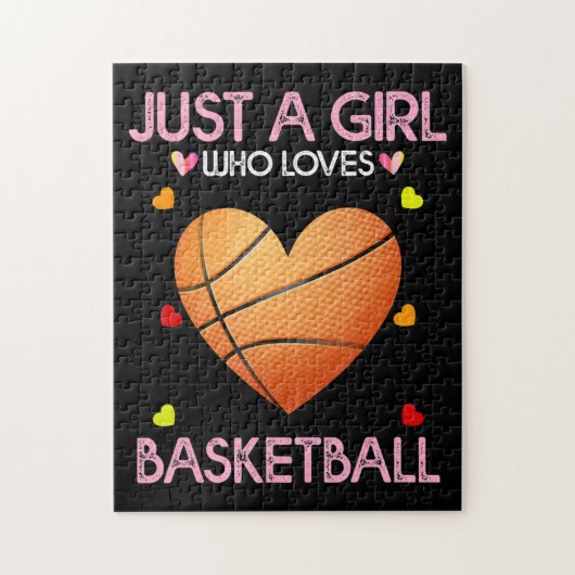 Basketball Lover Women geeft gewoon een meisje dat Legpuzzel (Verticaal)