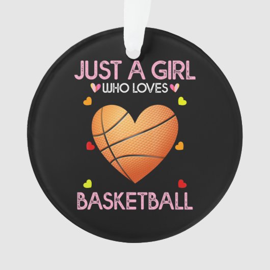 Basketball Lover Women geeft gewoon een meisje dat Ornament (voorkant)