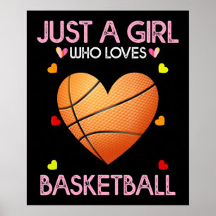 Basketball Lover Women geeft gewoon een meisje dat Poster