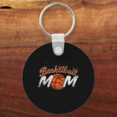 Basketball Ma Basketball Player Moederdag Baske Sleutelhanger (Voorkant)