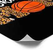 Basketball Ma Cute Leopard Basketball Giften voor  Poster (Hoek)