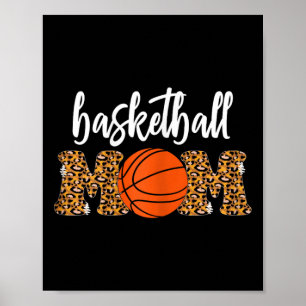 Basketball Ma Cute Leopard Basketball Giften voor Poster