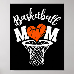 Basketball Ma Cute Novelty Distress Women Mothe Poster