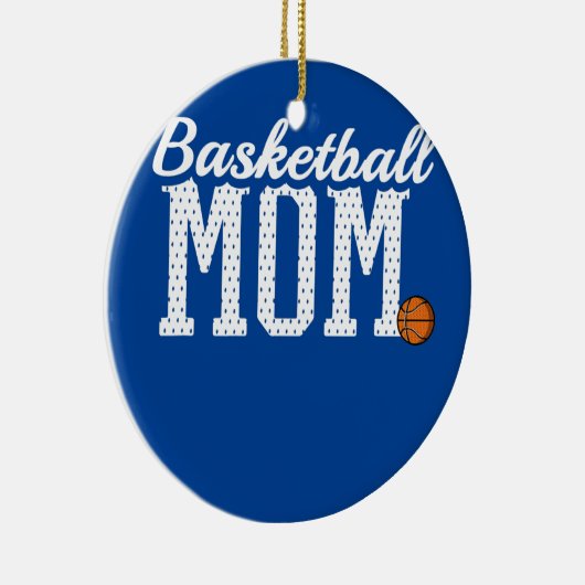 Basketball Ma Funny Sportspeler Moeder voor Basket Keramisch Ornament (Rechts)