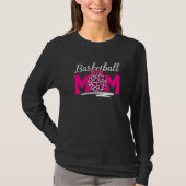 Basketball Ma Leopard Game Day Moederdag T-shirt (Voorkant)