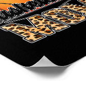 Basketball Ma Leopard Senior 2023 Afstuderen Moth Poster (Hoek)