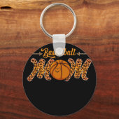 Basketball Ma Leopard Sportspelers Moederdag Sleutelhanger (Voorkant)