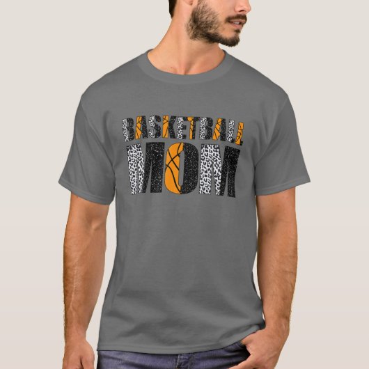 Basketball Ma Leopard T-shirt Moederdag Ballmma (Voorkant)
