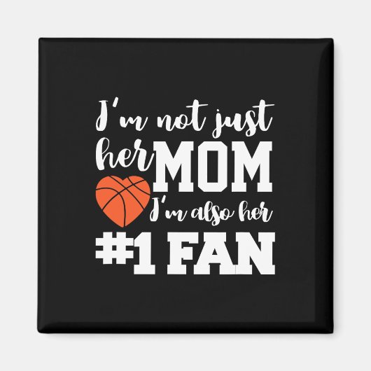 Basketball Ma Nummer 1 Fan Basketball Mothers J Magneet (Voorkant)