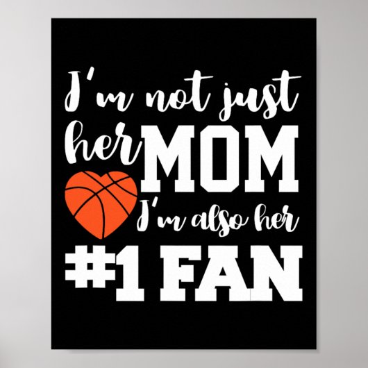 Basketball Ma Nummer 1 Fan Basketball Mothers J Poster (Voorkant)