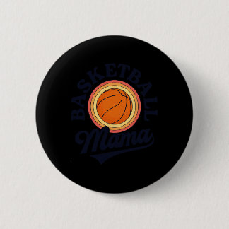 Basketball Mam Baller Matching Family Day Out Ronde Button 5,7 Cm