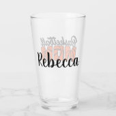 Basketball Mam en Name Glass Glas (Achterkant)
