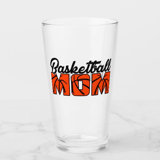 Basketball Mam en Name Glass Glas (Voorkant)