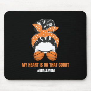 Basketball Mam Messy Bun Proud Mama Bball Basketba Muismat