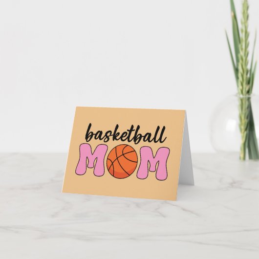 Basketball Mam Moederdag Bedankkaart (Voorkant)