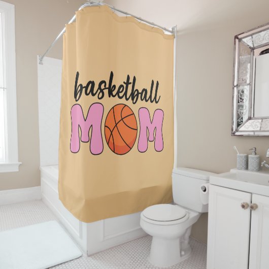 Basketball Mam Moederdag Douchegordijn (In situ)