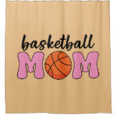 Basketball Mam Moederdag Douchegordijn (Voorkant)