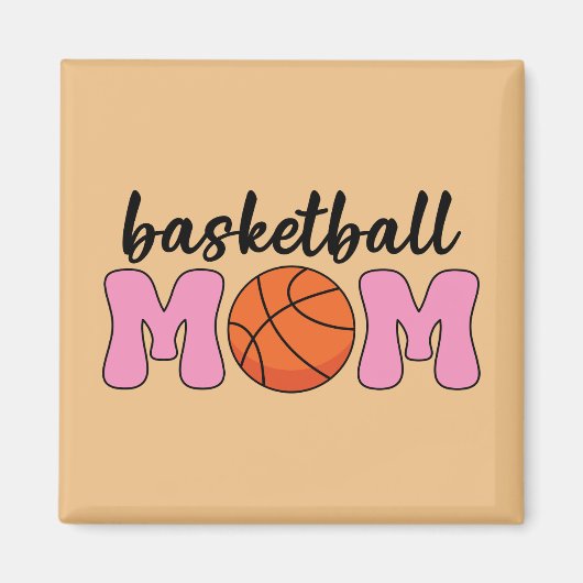 Basketball Mam Moederdag Magneet (Voorkant)
