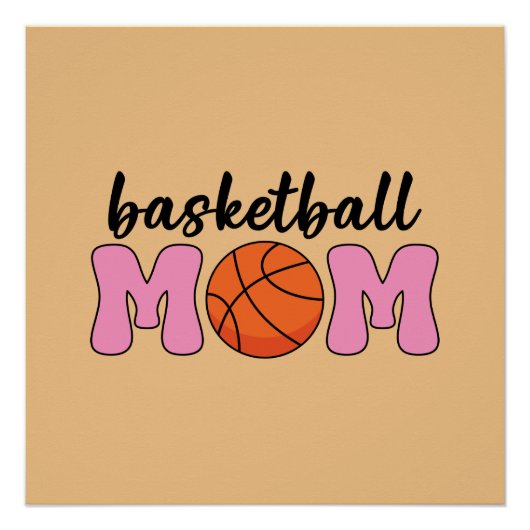 Basketball Mam Moederdag Perfect Poster (Voorkant)