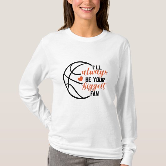 Basketball Mam Print T-shirt (Voorkant)