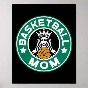 Basketball Mam voor Vrouwen Moeder van Speler Vrou Poster