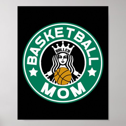 Basketball Mam voor Vrouwen Moeder van Speler Vrou Poster (Voorkant)