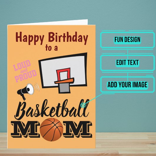Basketball mama Birthday Kaart