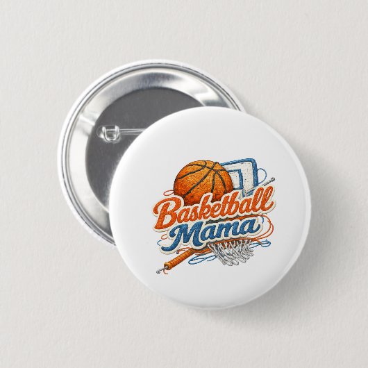 Basketball Mama Button Pin (Voorkant /achterkant)