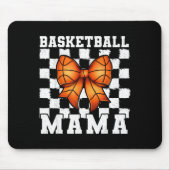 Basketball Mama Coquette Bow Game Day Funny Srts L Muismat (Voorkant)