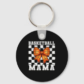 Basketball Mama Coquette Bow Game Day Funny Srts L Sleutelhanger (Voorkant)