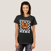 Basketball Mama Coquette Bow Game Day Funny Srts L T-shirt (Voorkant volledig)